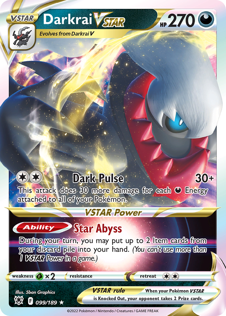 Darkrai VSTAR (099/189) (Jumbo Card) [Sword & Shield: Astral Radiance] | Jack's On Queen