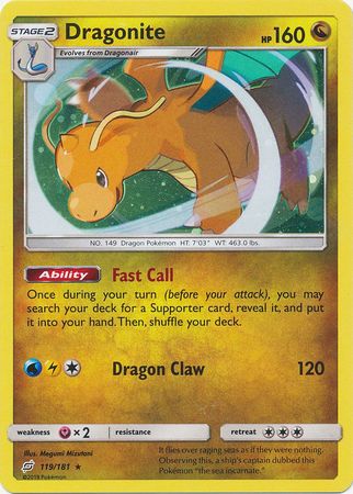 Dragonite (119/181) (Cosmos Holo) [Sun & Moon: Team Up] | Jack's On Queen