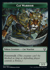 Saproling // Cat Warrior Double-sided Token [Dominaria United Tokens] | Jack's On Queen