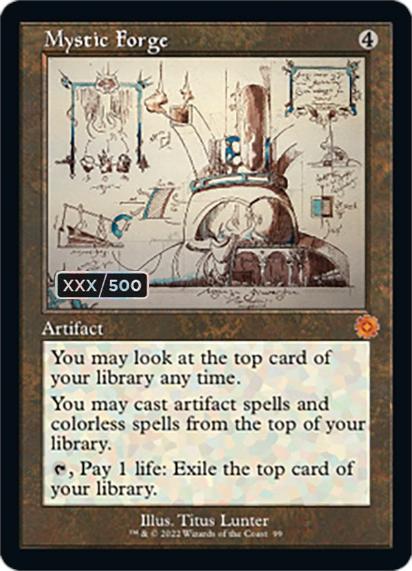 Mystic Forge (Retro Schematic) (Serial Numbered) [The Brothers' War Retro Artifacts] | Jack's On Queen