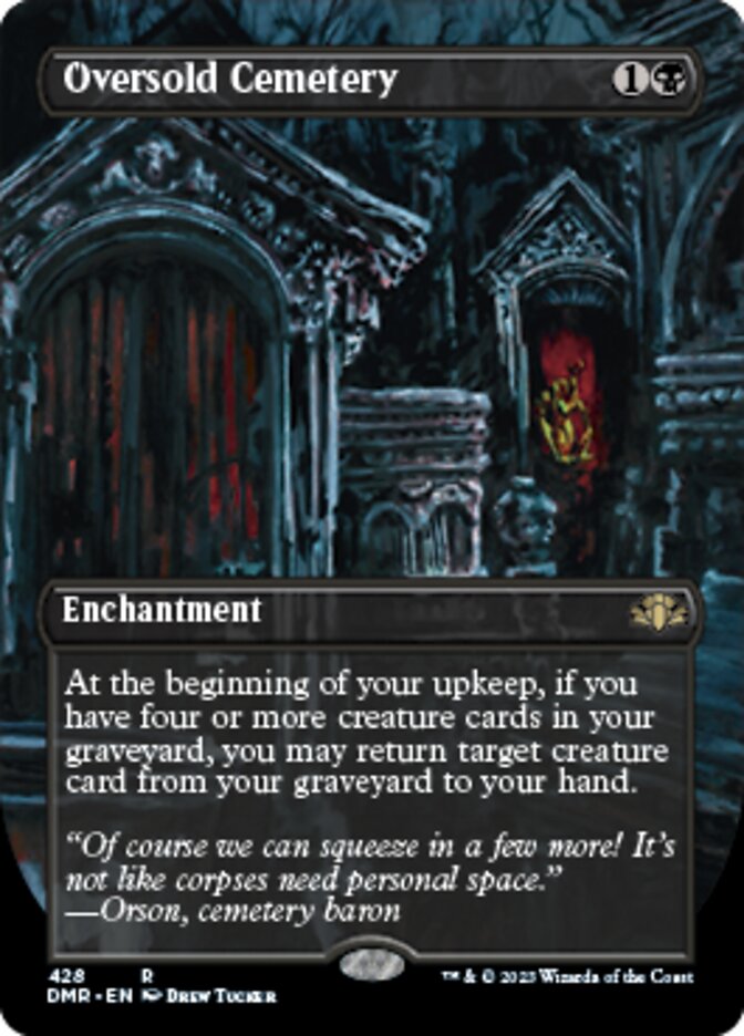 Oversold Cemetery (Borderless Alternate Art) [Dominaria Remastered] | Jack's On Queen