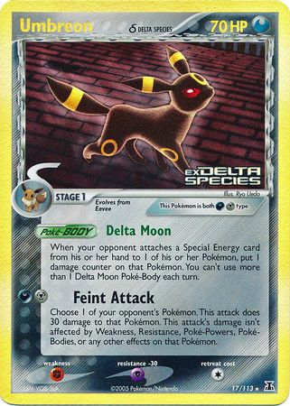 Umbreon (17/113) (Delta Species) (Stamped) [EX: Delta Species] | Jack's On Queen