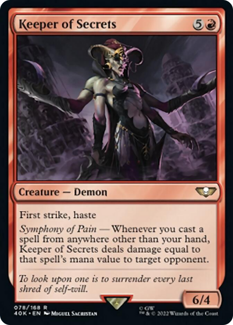 Keeper of Secrets (Surge Foil) [Universes Beyond: Warhammer 40,000] | Jack's On Queen