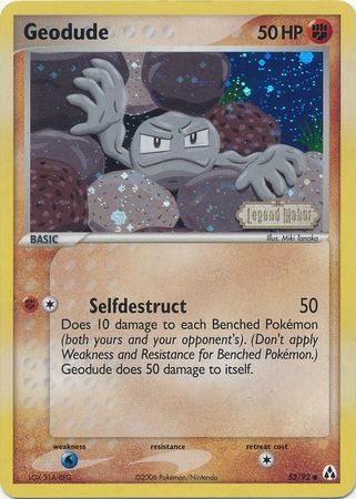 Geodude (53/92) (Stamped) [EX: Legend Maker] | Jack's On Queen