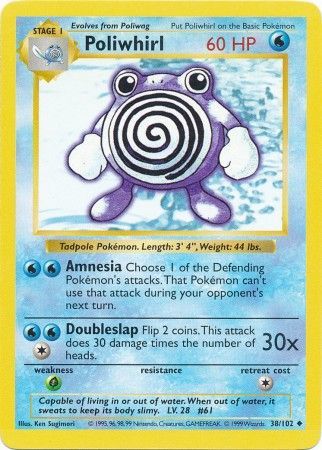Poliwhirl (38/102) [Base Set Shadowless Unlimited] | Jack's On Queen