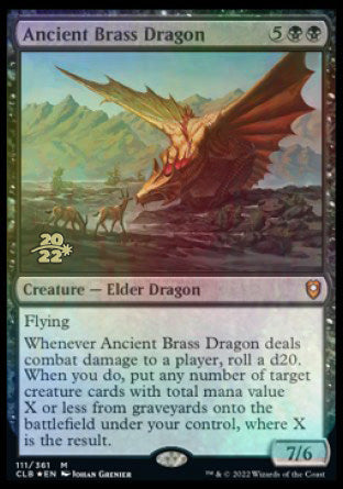 Ancient Brass Dragon [Commander Legends: Battle for Baldur's Gate Prerelease Promos] | Jack's On Queen