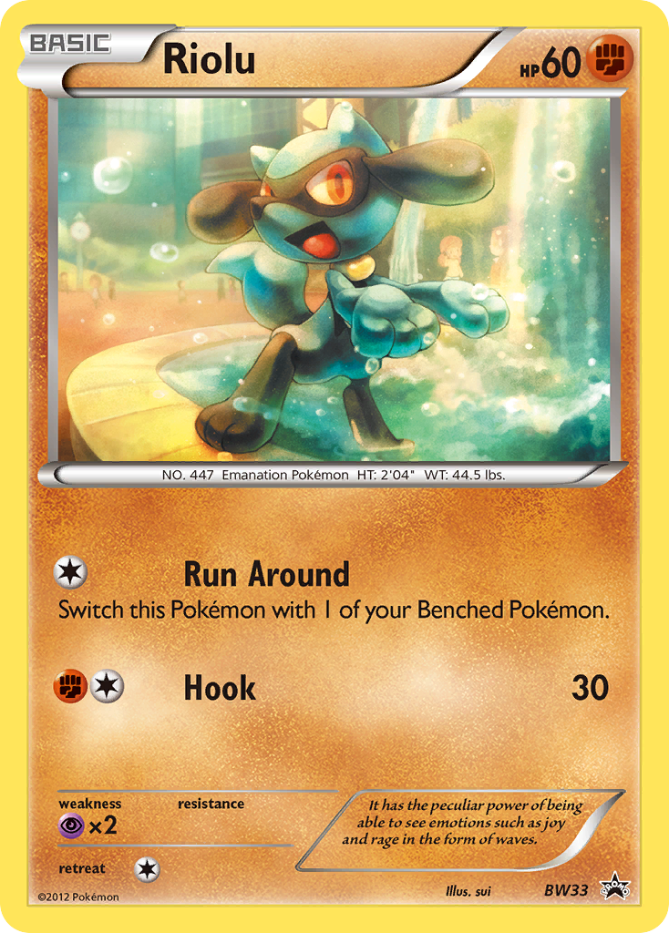 Riolu (BW33) [Black & White: Black Star Promos] | Jack's On Queen