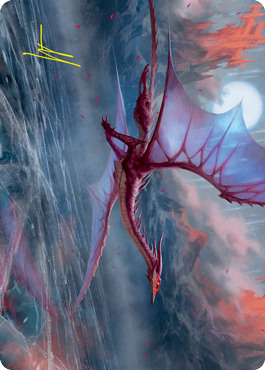 Manaform Hellkite Art Card (Gold-Stamped Signature) [Innistrad: Crimson Vow Art Series] | Jack's On Queen