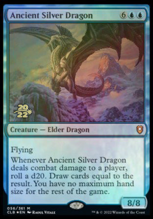 Ancient Silver Dragon [Commander Legends: Battle for Baldur's Gate Prerelease Promos] | Jack's On Queen