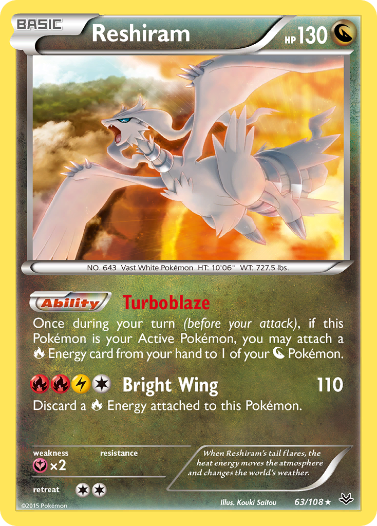 Reshiram (63/108) [XY: Roaring Skies] | Jack's On Queen