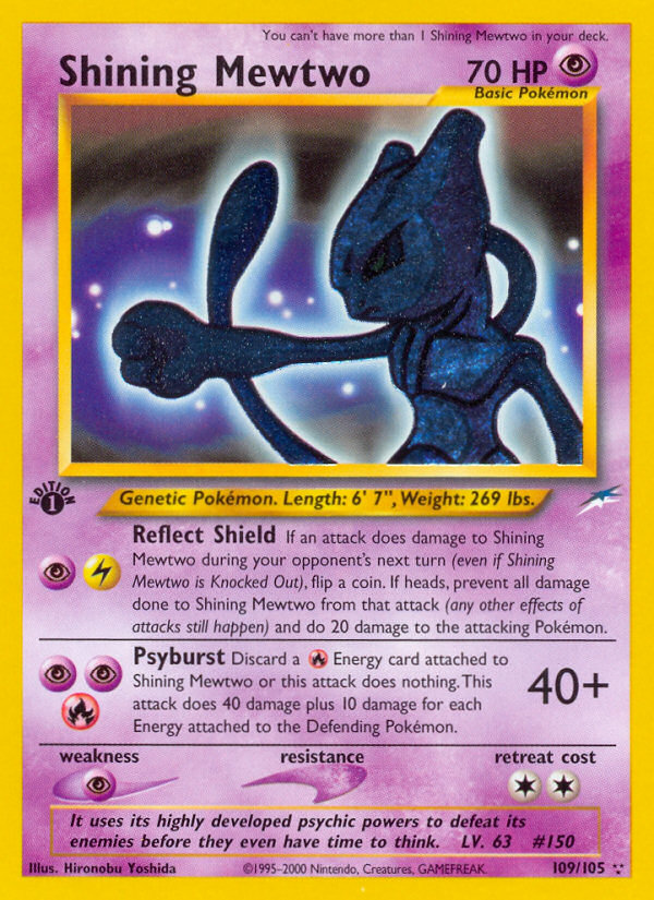 Shining Mewtwo (109/105) [Neo Destiny 1st Edition] | Jack's On Queen
