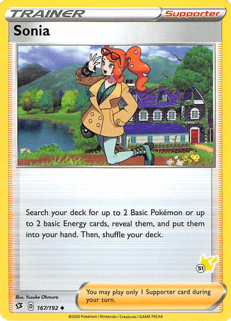 Sonia (167/192) (Pikachu Stamp #51) [Battle Academy 2022] | Jack's On Queen