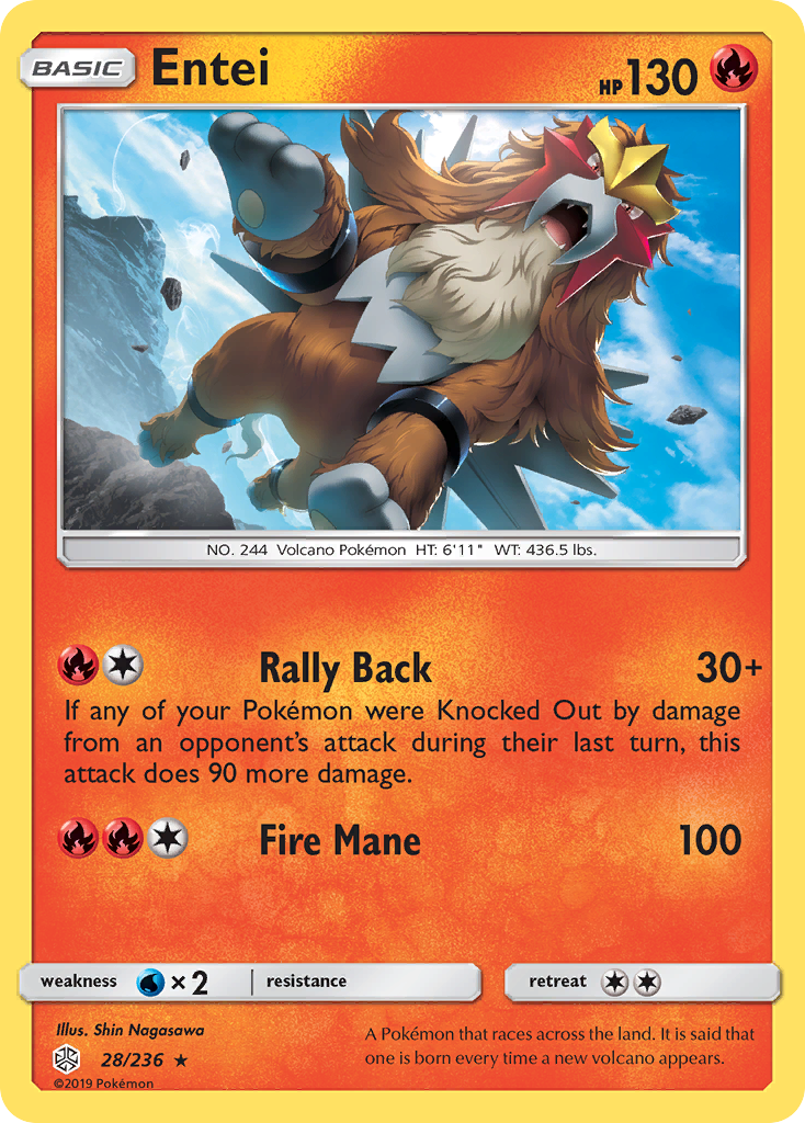 Entei (28/236) [Sun & Moon: Cosmic Eclipse] | Jack's On Queen