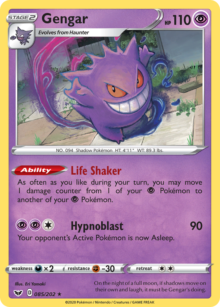 Gengar (085/202) [Sword & Shield: Base Set] | Jack's On Queen