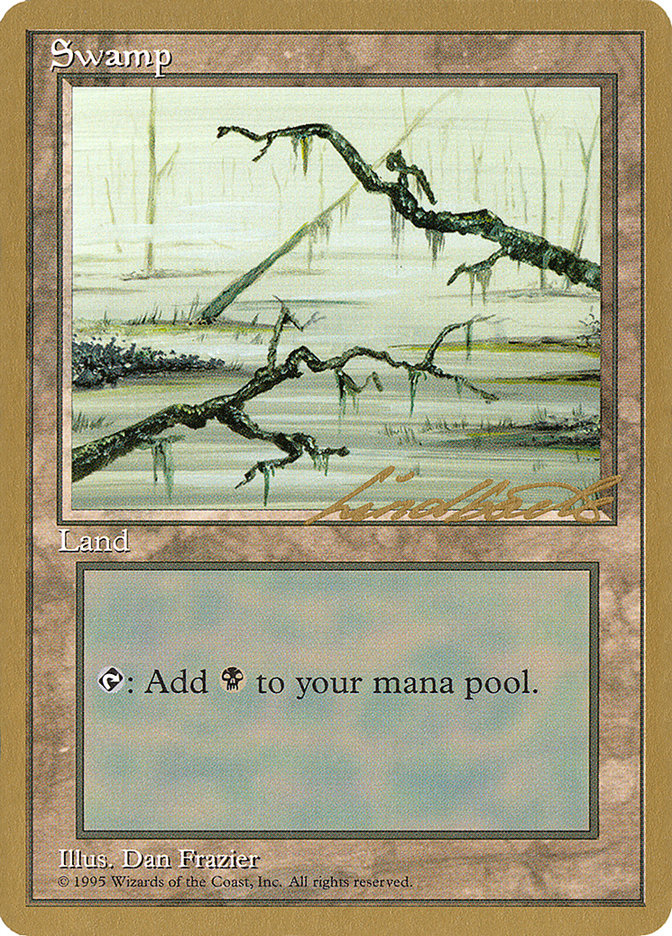Swamp (ll371) (Leon Lindback) [Pro Tour Collector Set] | Jack's On Queen