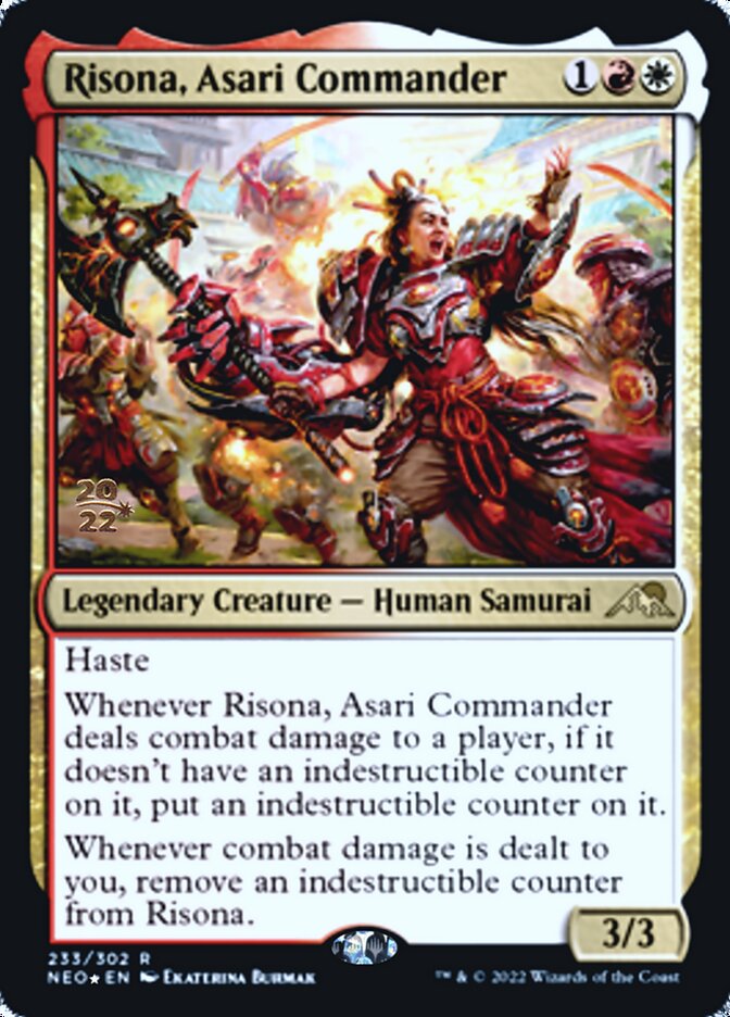 Risona, Asari Commander [Kamigawa: Neon Dynasty Prerelease Promos] | Jack's On Queen