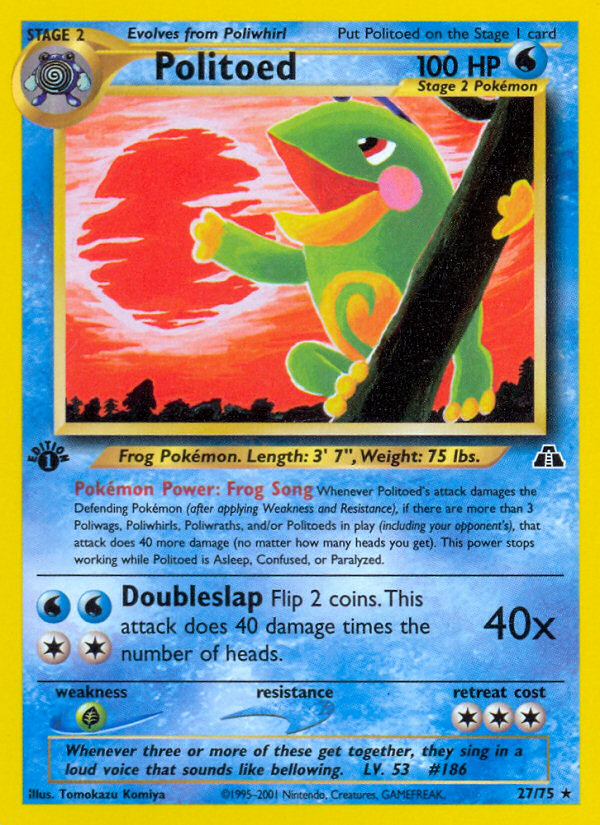 Politoed (27/75) [Neo Discovery 1st Edition] | Jack's On Queen