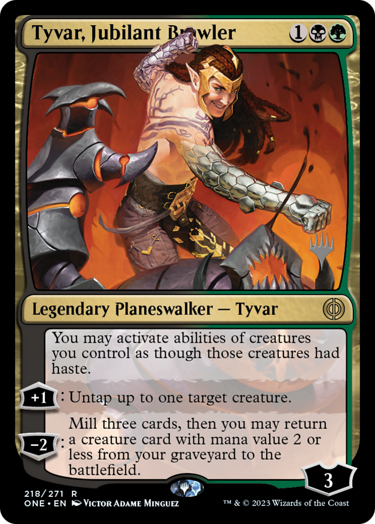 Tyvar, Jubilant Brawler (Promo Pack) [Phyrexia: All Will Be One Promos] | Jack's On Queen