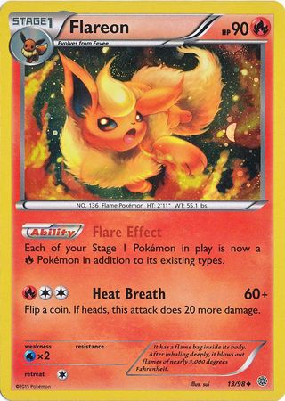 Flareon (13/98) (Cosmos Holo) [XY: Ancient Origins] | Jack's On Queen