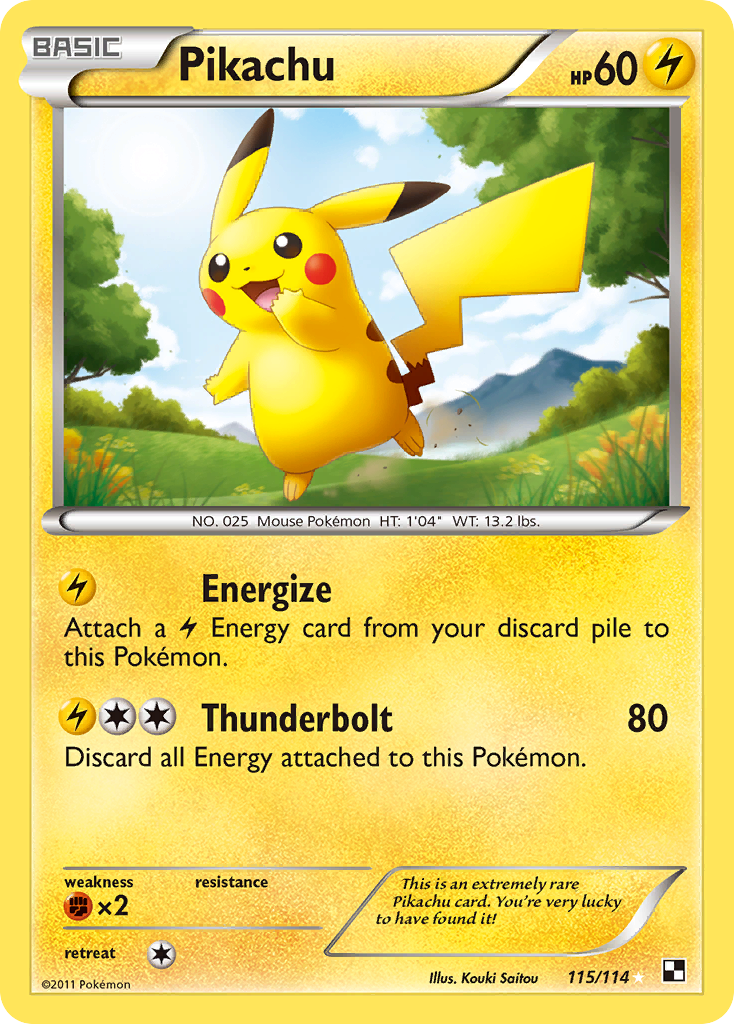 Pikachu (115/114) [Black & White: Base Set] | Jack's On Queen