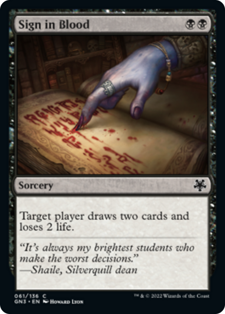 Sign in Blood [Game Night: Free-for-All] | Jack's On Queen