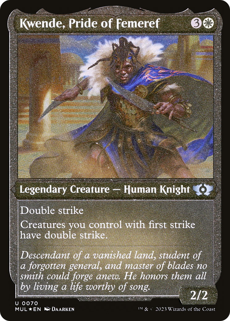 Kwende, Pride of Femeref (Foil Etched) [Multiverse Legends] | Jack's On Queen