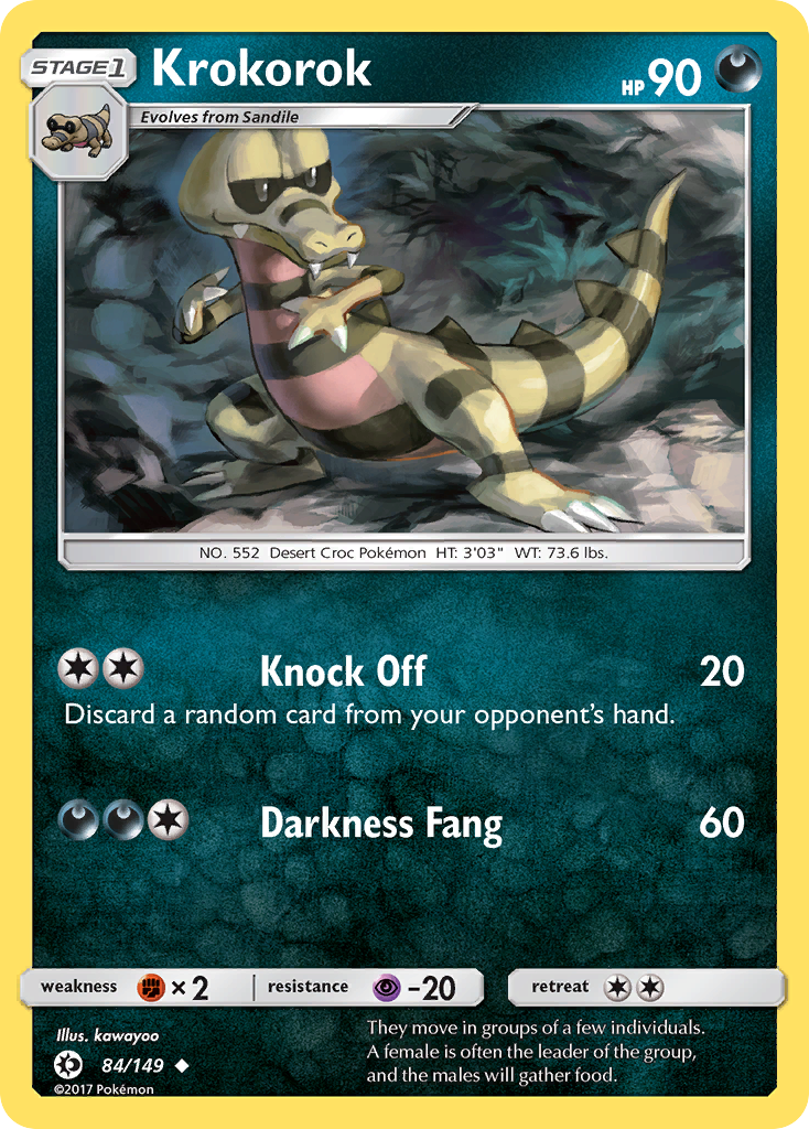 Krokorok (84/149) [Sun & Moon: Base Set] | Jack's On Queen
