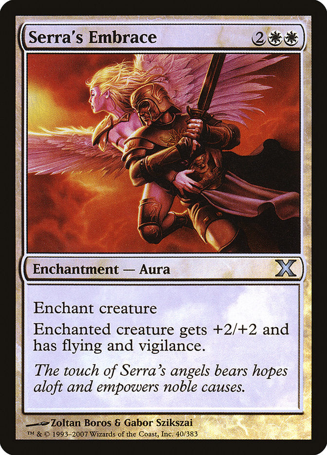 Serra's Embrace (Premium Foil) [Tenth Edition] | Jack's On Queen