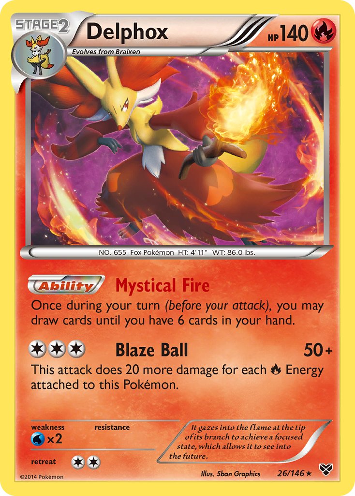 Delphox (26/146) (Cosmos Holo) (Blister Exclusive) [XY: Base Set] | Jack's On Queen