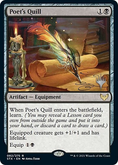 Poet's Quill (Promo Pack) [Strixhaven: School of Mages Promos] | Jack's On Queen