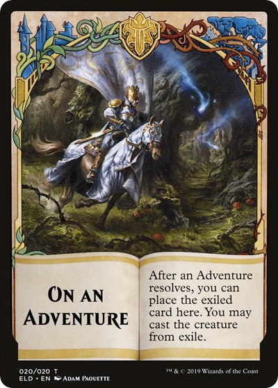 On An Adventure // Spirit Double-sided Token (Challenger 2020) [Unique and Miscellaneous Promos] | Jack's On Queen