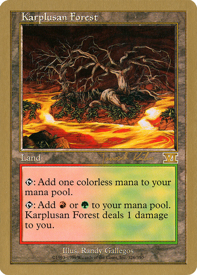 Karplusan Forest (Janosch Kuhn) [World Championship Decks 2000] | Jack's On Queen