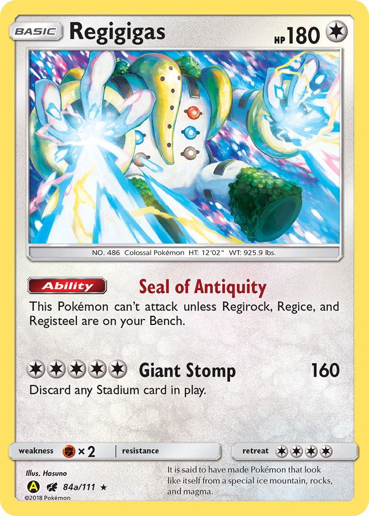 Regigigas (84a/111) (Alternate Art Promo) [Sun & Moon: Crimson Invasion] | Jack's On Queen