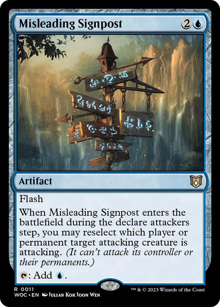 Misleading Signpost [Wilds of Eldraine Commander] | Jack's On Queen