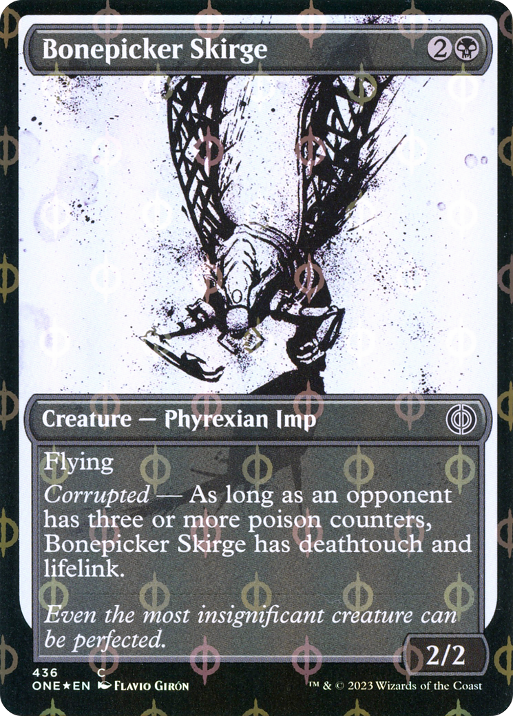 Bonepicker Skirge (Showcase Ichor Step-and-Compleat Foil) [Phyrexia: All Will Be One] | Jack's On Queen