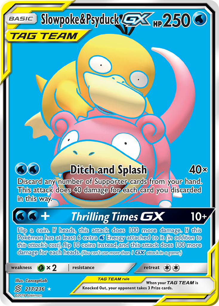 Slowpoke & Psyduck GX (217/236) [Sun & Moon: Unified Minds] | Jack's On Queen