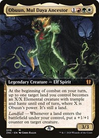 Obuun, Mul Daya Ancestor (Extended Art) [Zendikar Rising Commander] | Jack's On Queen