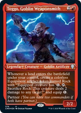 Toggo, Goblin Weaponsmith (Foil Etched) [Commander Legends] | Jack's On Queen