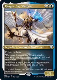 Kangee, Sky Warden (Foil Etched) [Commander Legends] | Jack's On Queen