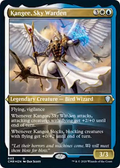 Kangee, Sky Warden (Foil Etched) [Commander Legends] | Jack's On Queen