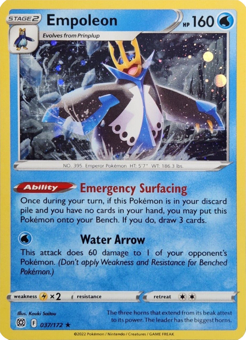 Empoleon (037/172) (Cosmos Holo) [Sword & Shield: Brilliant Stars] | Jack's On Queen