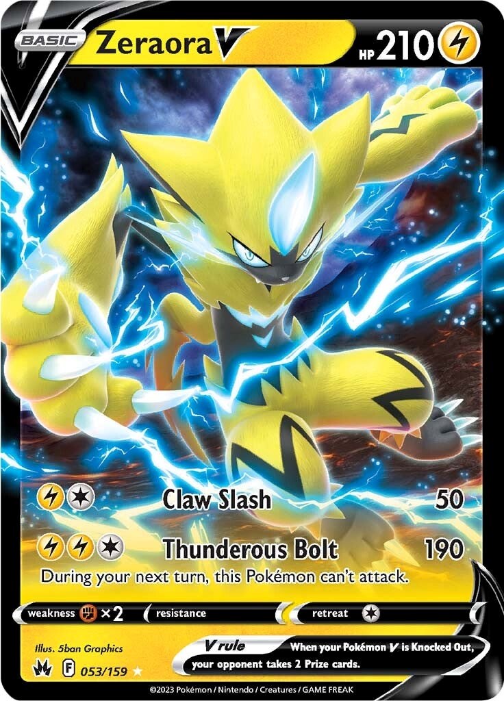 Zeraora V (053/159) [Sword & Shield: Crown Zenith] | Jack's On Queen