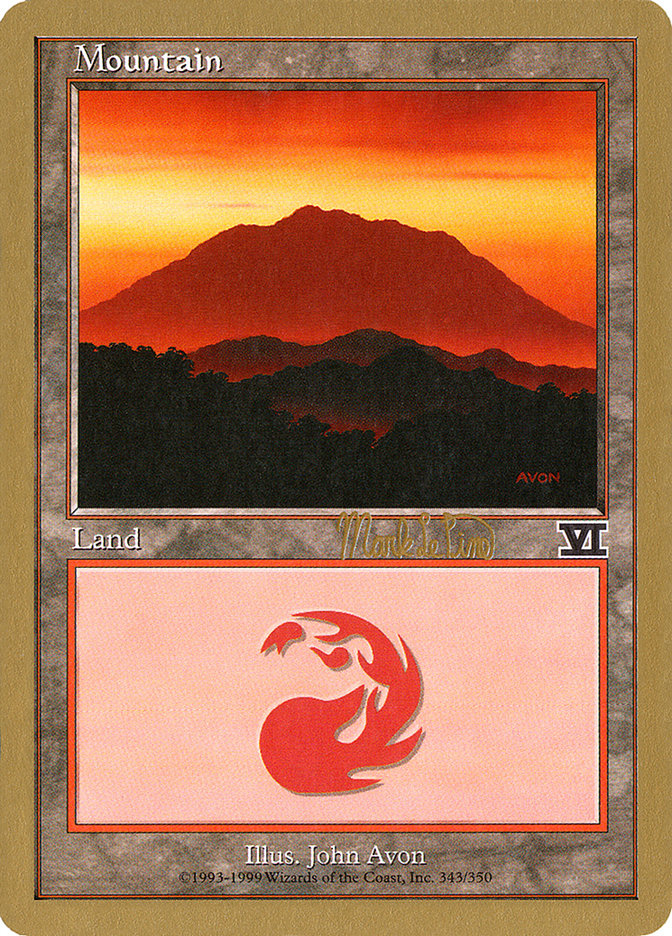 Mountain (mlp346a) (Mark Le Pine) [World Championship Decks 1999] | Jack's On Queen