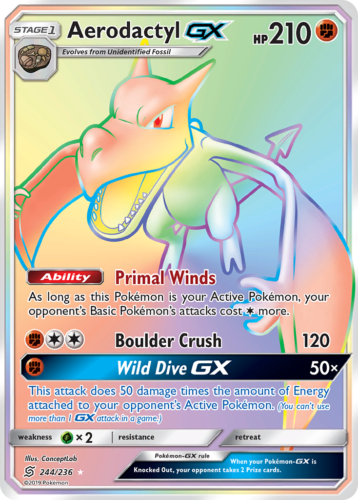 Aerodactyl GX (244/236) [Sun & Moon: Unified Minds] | Jack's On Queen