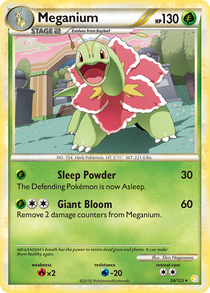 Meganium (26/123) [HeartGold & SoulSilver: Base Set] | Jack's On Queen