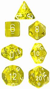 Chessex: Translucent Polyhedral Dice Set | Jack's On Queen