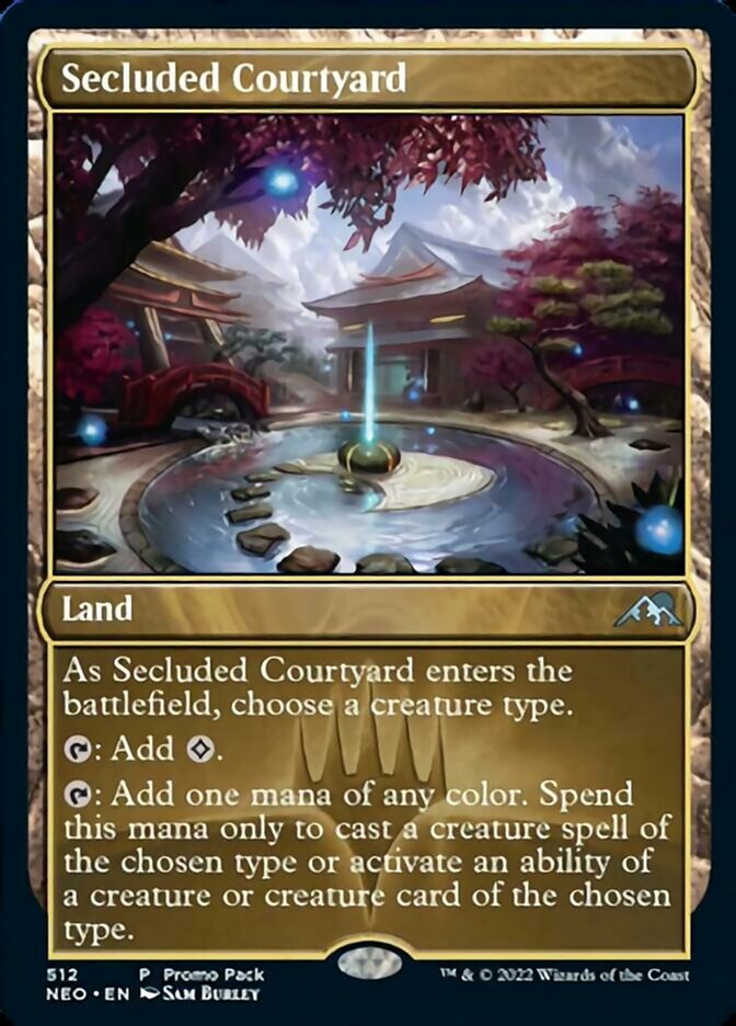 Secluded Courtyard (Promo Pack) [Kamigawa: Neon Dynasty Promos] | Jack's On Queen