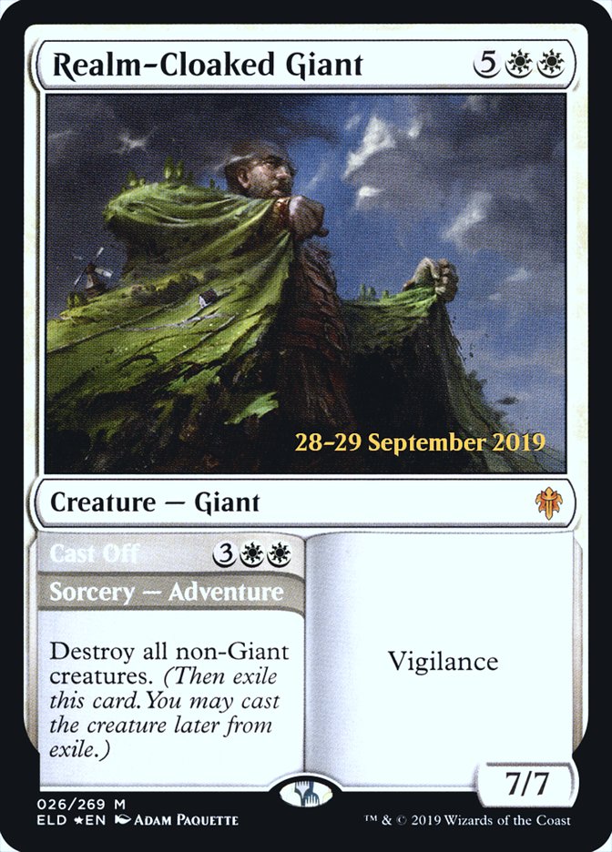 Realm-Cloaked Giant // Cast Off  [Throne of Eldraine Prerelease Promos] | Jack's On Queen