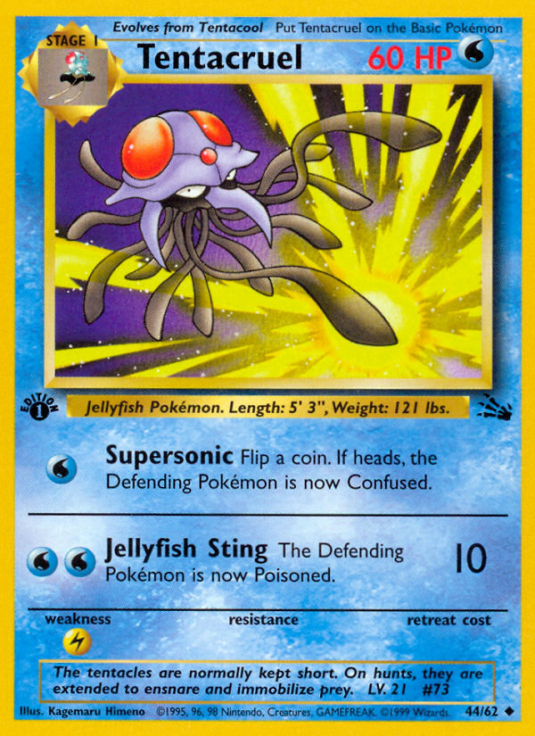 Tentacruel (44/62) [Fossil 1st Edition] | Jack's On Queen