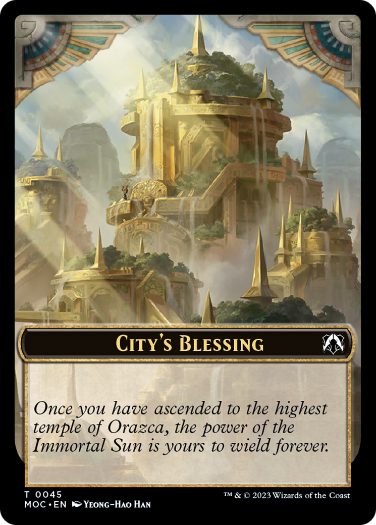 Elephant // City's Blessing Double-Sided Token [March of the Machine Commander Tokens] | Jack's On Queen
